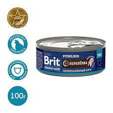 Brit Premium by Nature консервы для стерилизованных кошек (Перепелка)